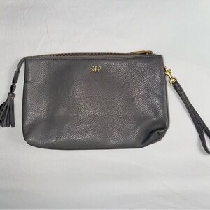 Freshly Picked Pebbled Leather Wristlet Clutch – Gray – Diaper Bag Organizer